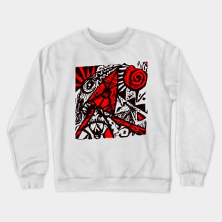 Red + Black Crewneck Sweatshirt